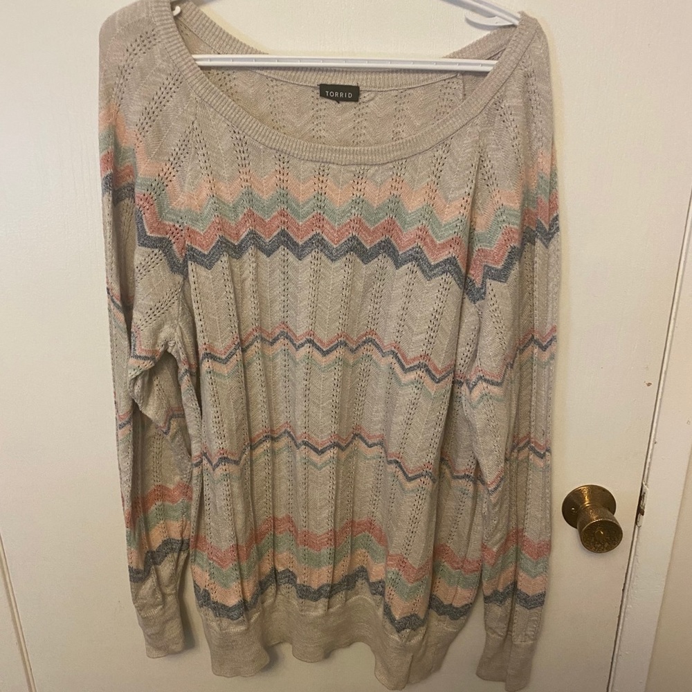 Beautiful chevron print torrid sweater